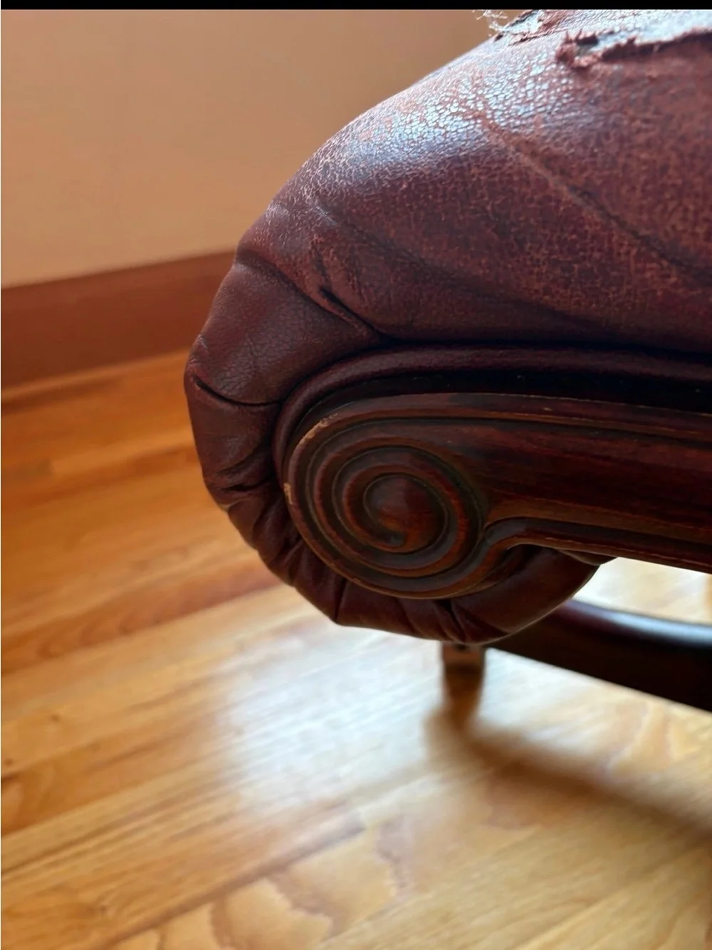Burgundy Collier-Keyworth leather chair